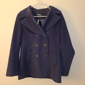 Ralph Lauren Navy Blue Peacoat Size 10